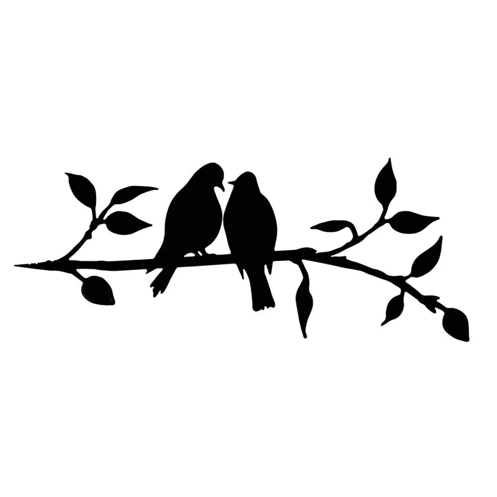 Metal Bird Silhouette Matte Black Powder-Coated Indoor & Outdoor