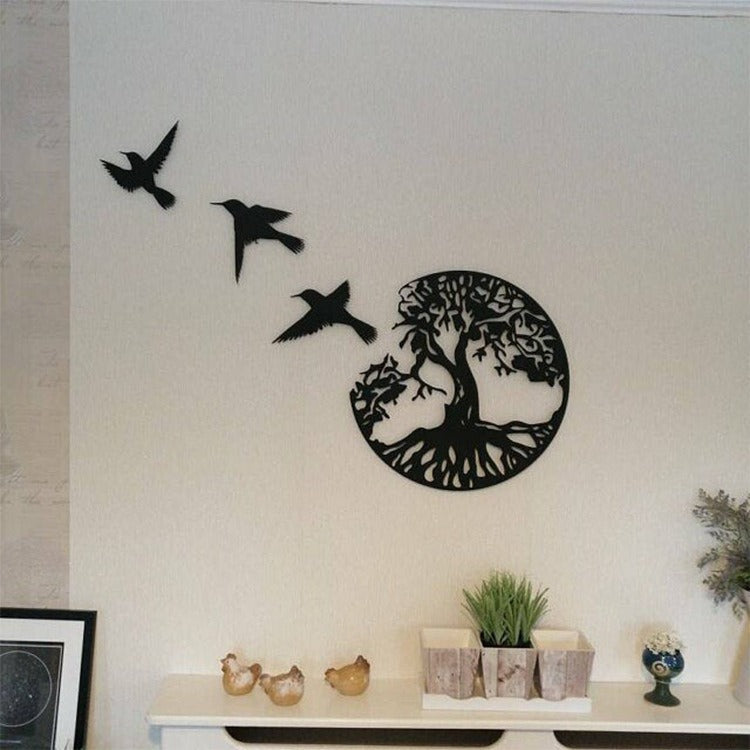 Metal Wall Art Tree Of Life With Birds