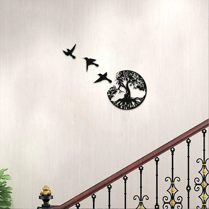 Metal Wall Art Tree Of Life With Birds