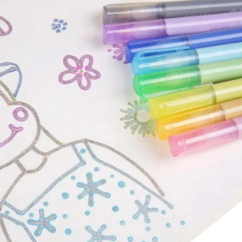 Metallic Marker Set Shimmering Fine Tip Non-Toxic