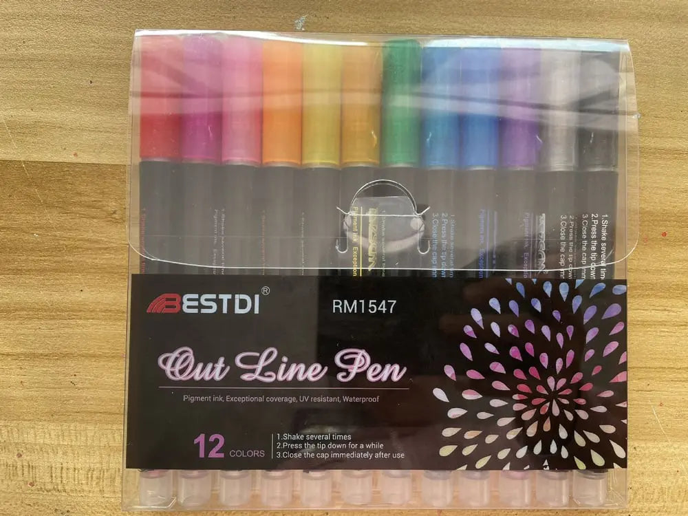 Metallic Marker Set Shimmering Fine Tip Non-Toxic