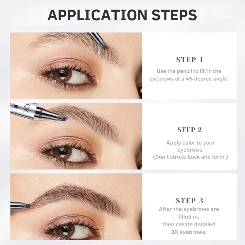 Microblading Eyebrow Pencil 4-Needle Tip Waterproof & Smudge-Proof
