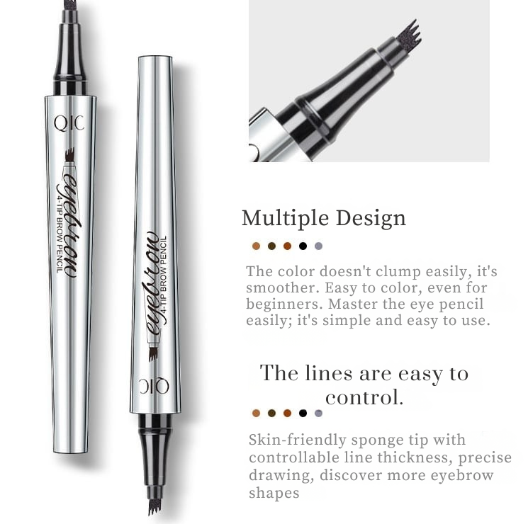 Microblading Eyebrow Pencil 4-Needle Tip Waterproof & Smudge-Proof