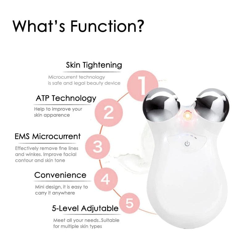 Microcurrent Facial Device Ergonomic Long-Lasting Battery