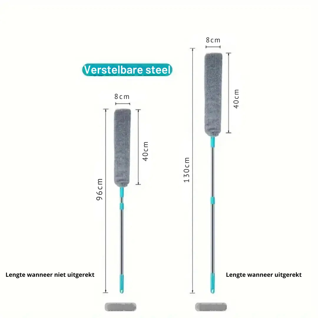 Microfiber Duster Bendable Head Extendable Stainless Steel Handle