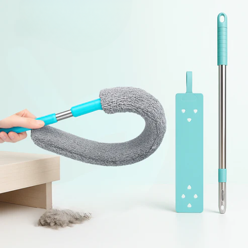 Microfiber Duster Flexible Head Stainless Steel Handle Machine-Washable Covers