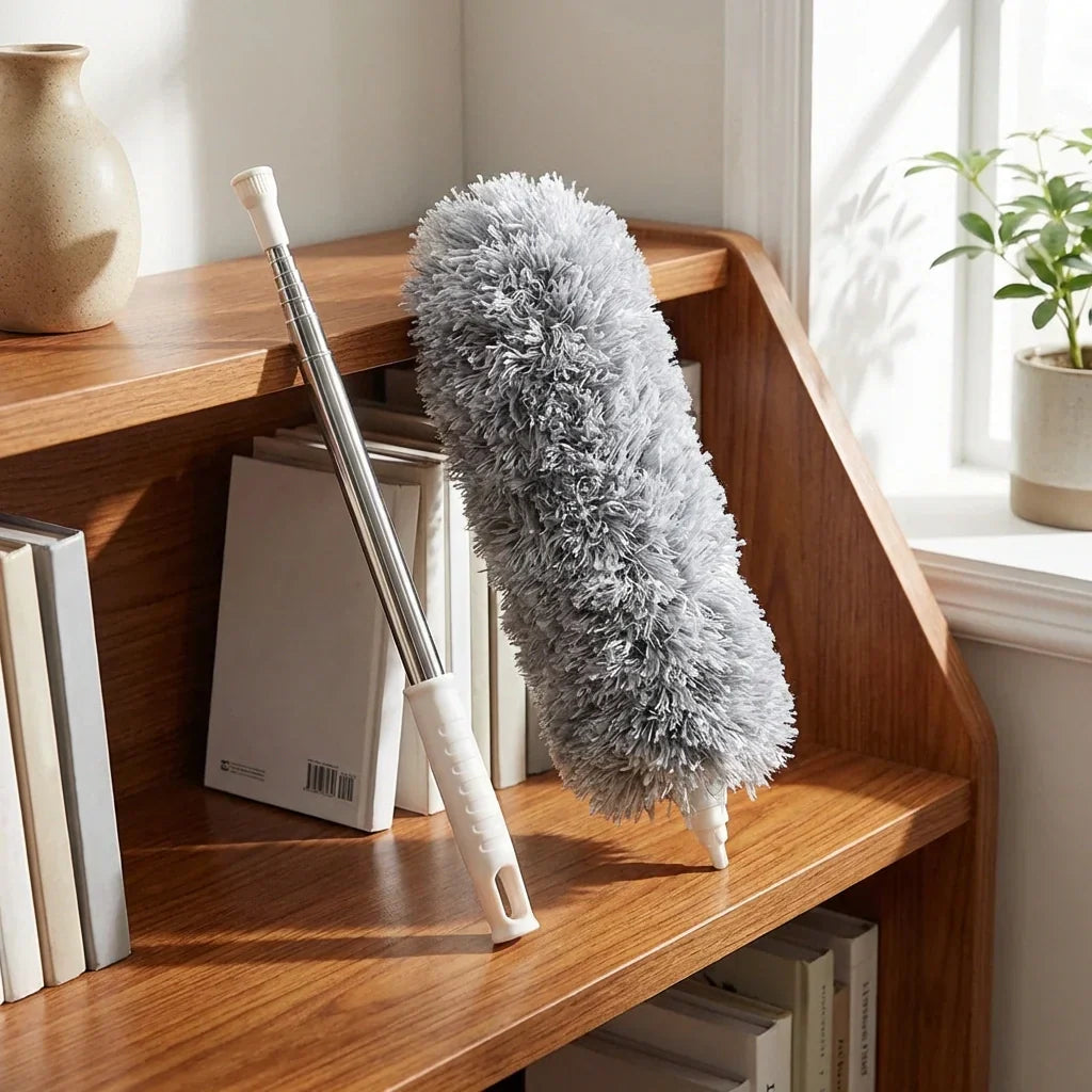 Microfiber Duster Telescopic Stainless Steel Handle Bendable Head