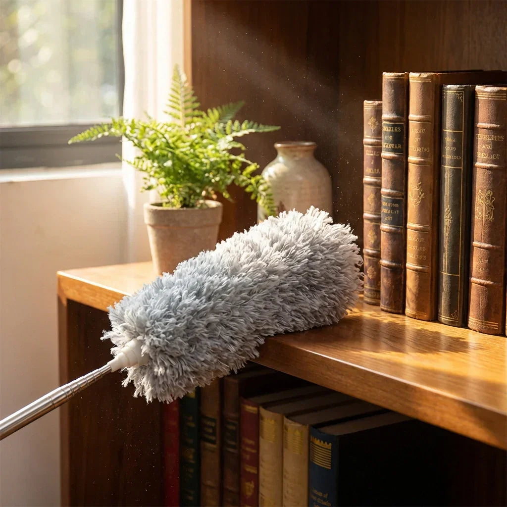 Microfiber Duster Telescopic Stainless Steel Handle Bendable Head