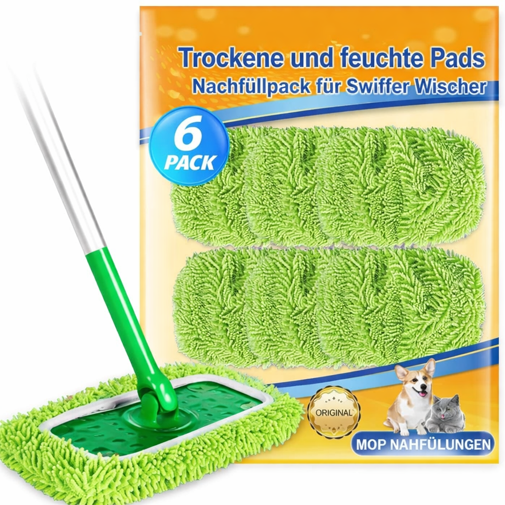 Microfiber Mop Pads Reusable Fits Standard Flat Mops