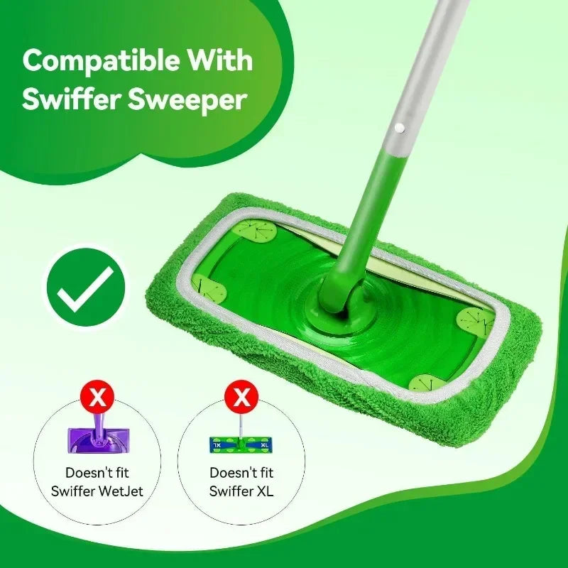 Microfiber Mop Pads Set of 6 Reusable Machine Washable