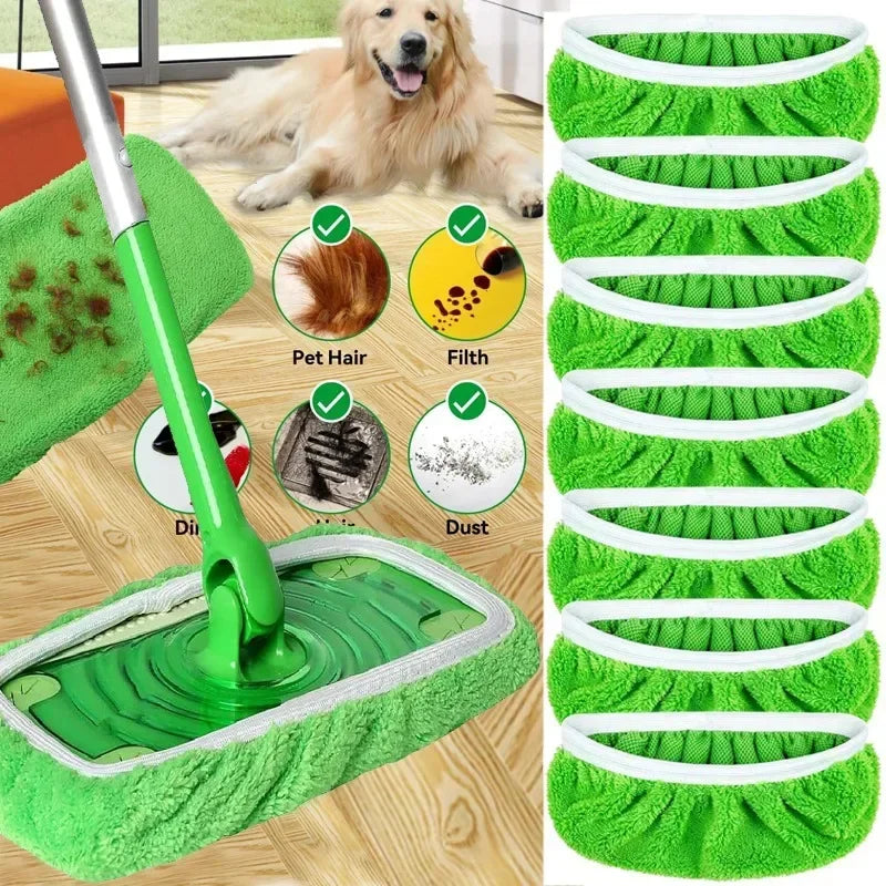 Microfiber Mop Pads Set of 6 Reusable Machine Washable