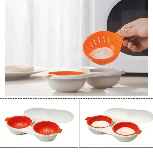 Microwave Egg Cooker Reusable Food-Grade Portable & Compact