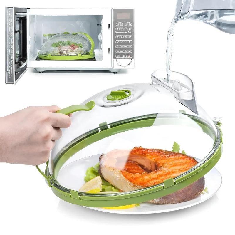 Microwave Steaming Bowl Splash Guard Heat-Resistant Dishwasher-Safe