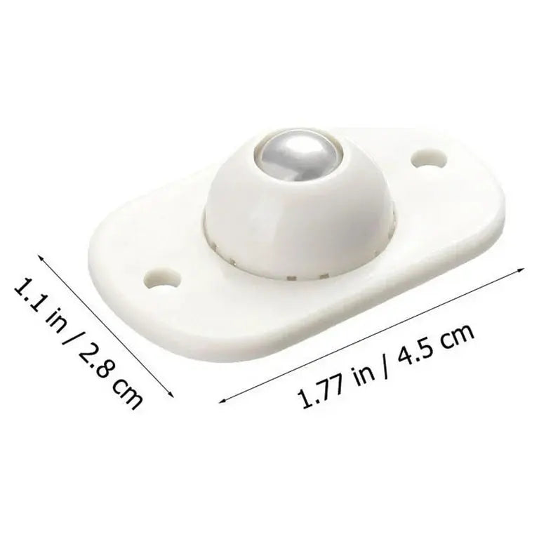 Mini Casters Self-Adhesive Omnidirectional Stainless Steel Set of 20