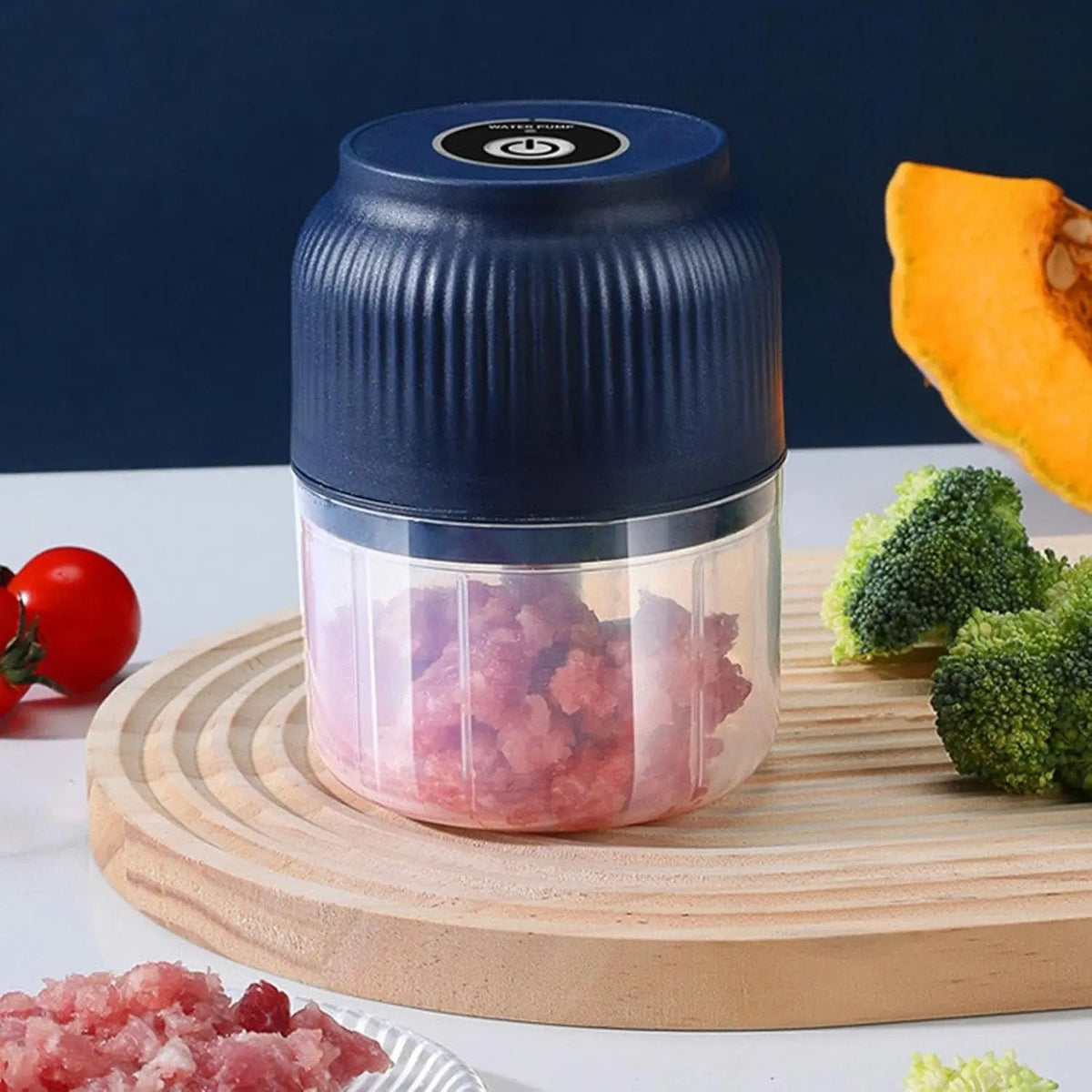 Mini Chopper Stainless Steel Blades USB Rechargeable