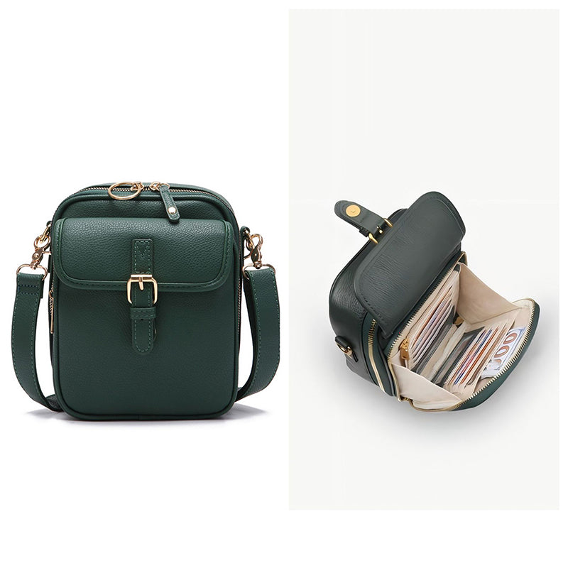 Mini Crossbody Bag Vegan Leather RFID Protection