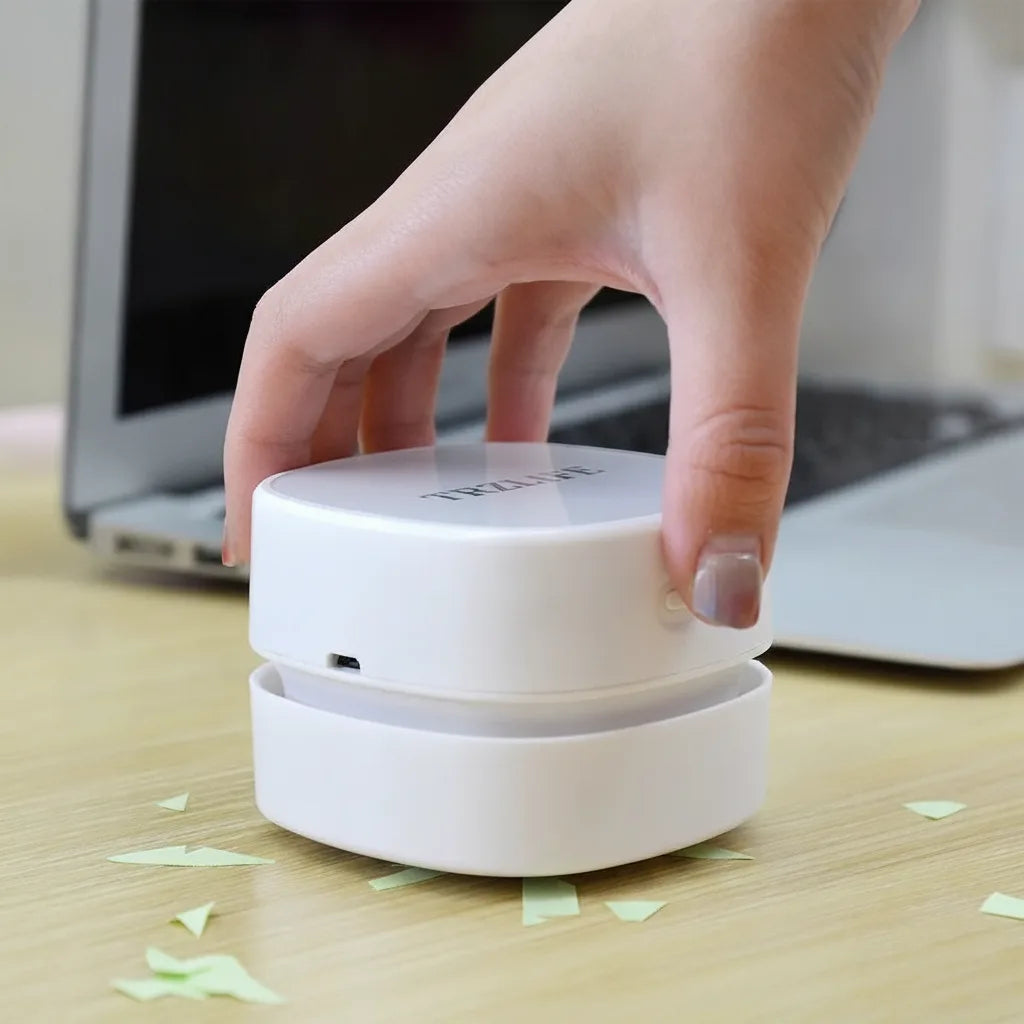Mini Desk Vacuum 360° Suction Cordless & Quiet