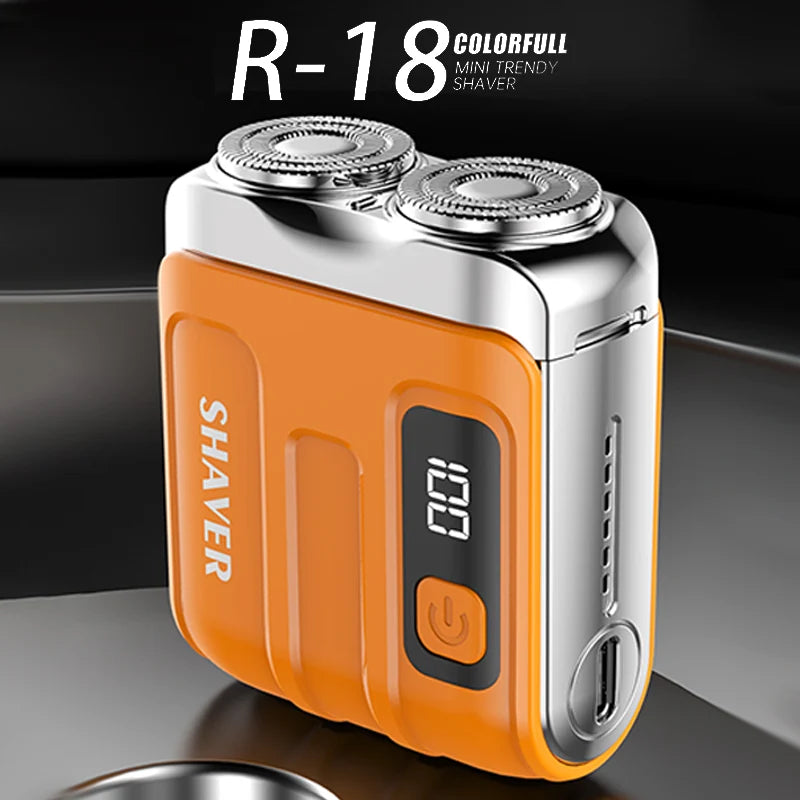 Mini Electric Shaver Dual Head Beard Sensor 60-Min Runtime