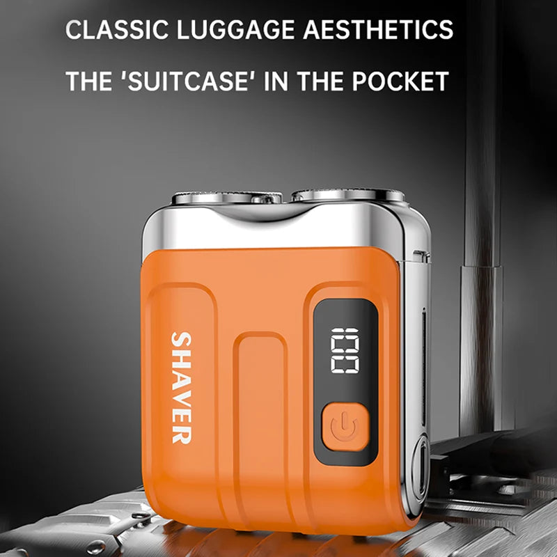 Mini Electric Shaver Dual Head Beard Sensor 60-Min Runtime