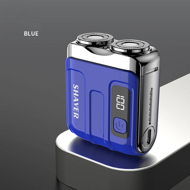 Mini Electric Shaver Dual Head Beard Sensor 60-Min Runtime