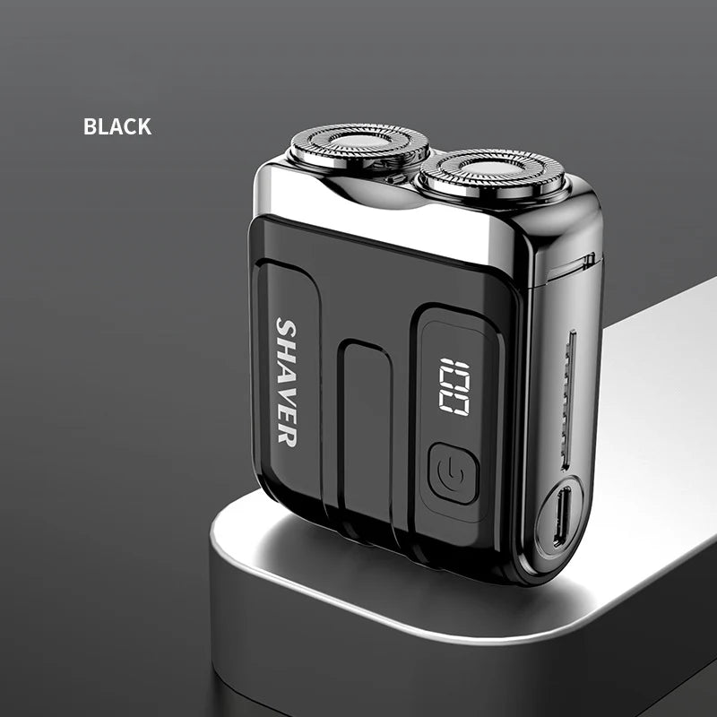 Mini Electric Shaver Dual Head Beard Sensor 60-Min Runtime