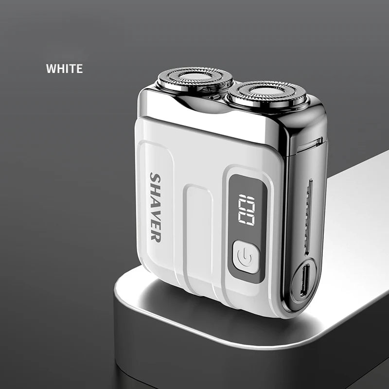 Mini Electric Shaver Dual Head Beard Sensor 60-Min Runtime