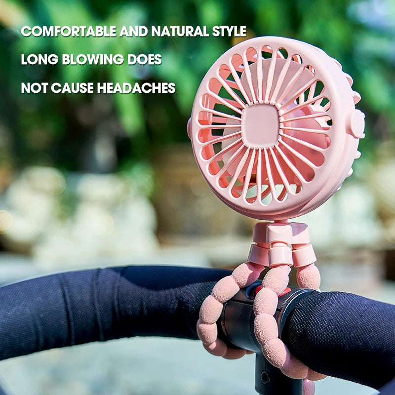 Mini Fan Flexible Tripod USB Powered 3 Speeds