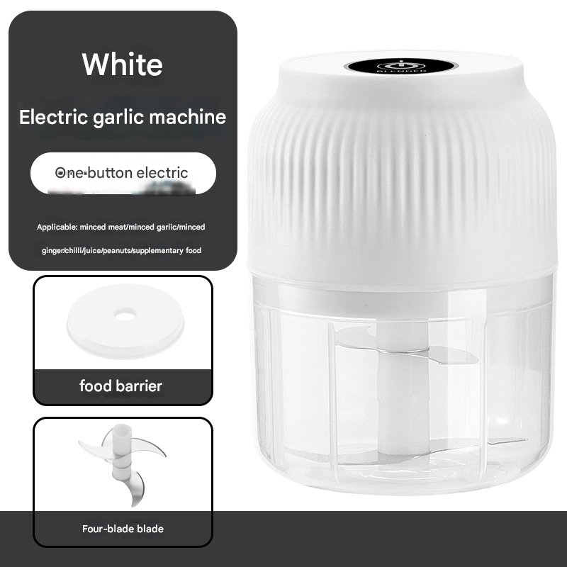 Mini Food Chopper Stainless Steel Blades USB Rechargeable 300ml