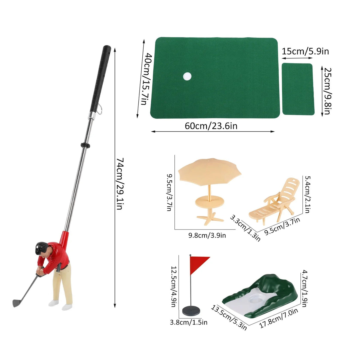 Mini Golf Game Set Tabletop Multiple Courses
