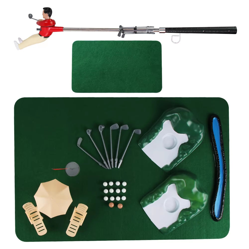 Mini Golf Set Indoor Customizable Obstacles & 6 Clubs