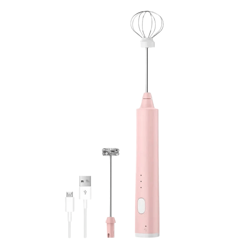 Mini Hand Mixer USB Rechargeable 3-Speed Detachable Stainless Whisk