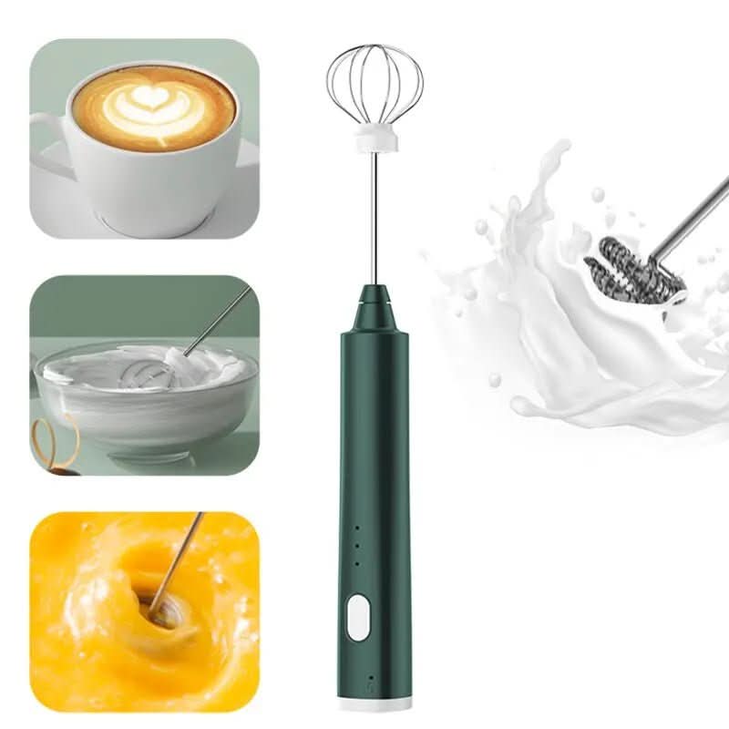 Mini Hand Mixer USB Rechargeable 3-Speed Detachable Stainless Whisk