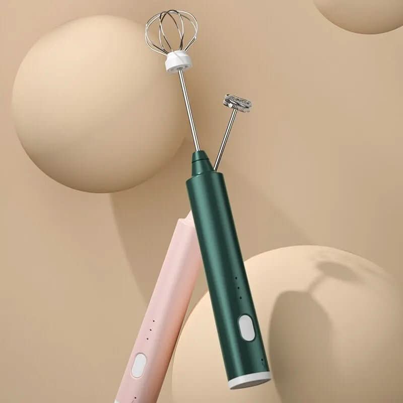 Mini Hand Mixer USB Rechargeable 3-Speed Detachable Stainless Whisk
