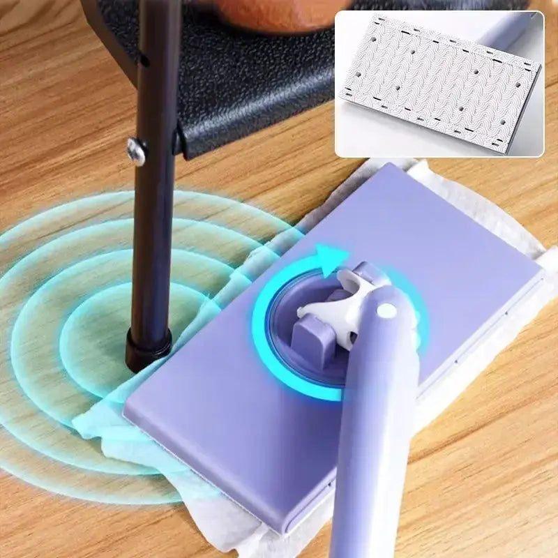 Mini Mop 360° Rotating Head Hands-Free Cloth Change