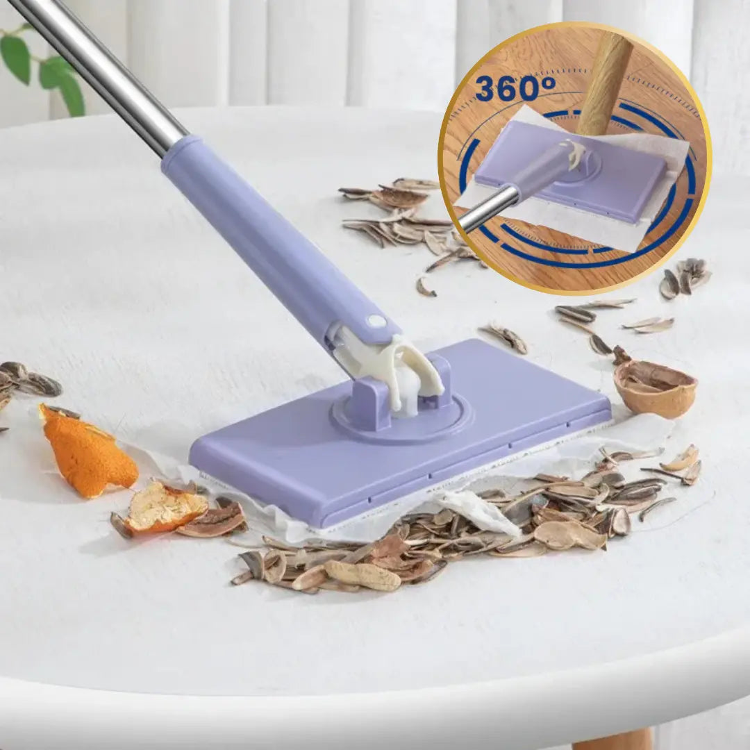 Mini Mop 360° Rotating Head Push-Release & Wall Mount