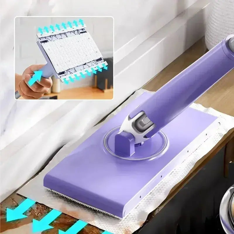 Mini Mop 360° Rotating Head Push-Release & Wall Mount