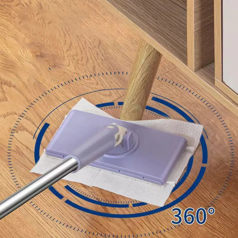 Mini Mop Hands-Free Cloth-Changing 360 Degree Includes 100 Cloths