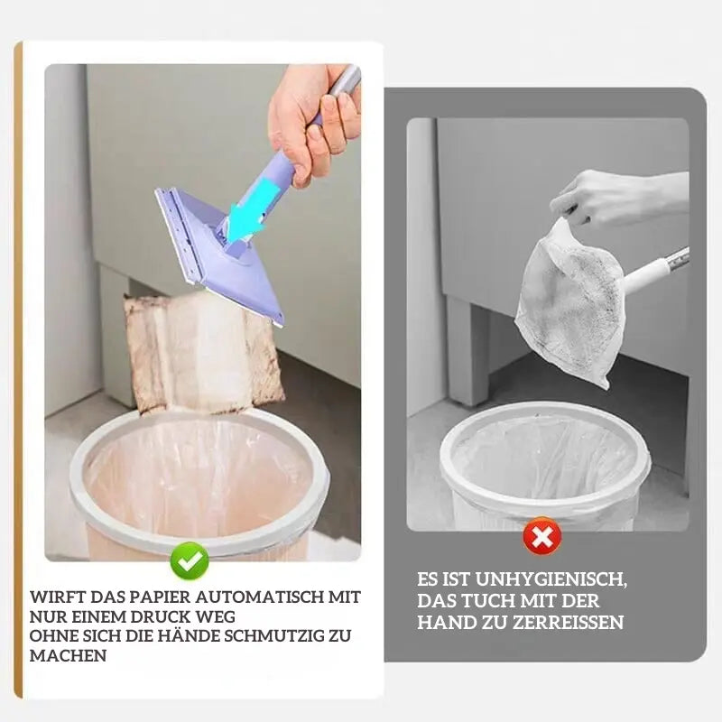 Mini Mop Hands-Free Cloth-Changing 360 Degree Includes 100 Cloths