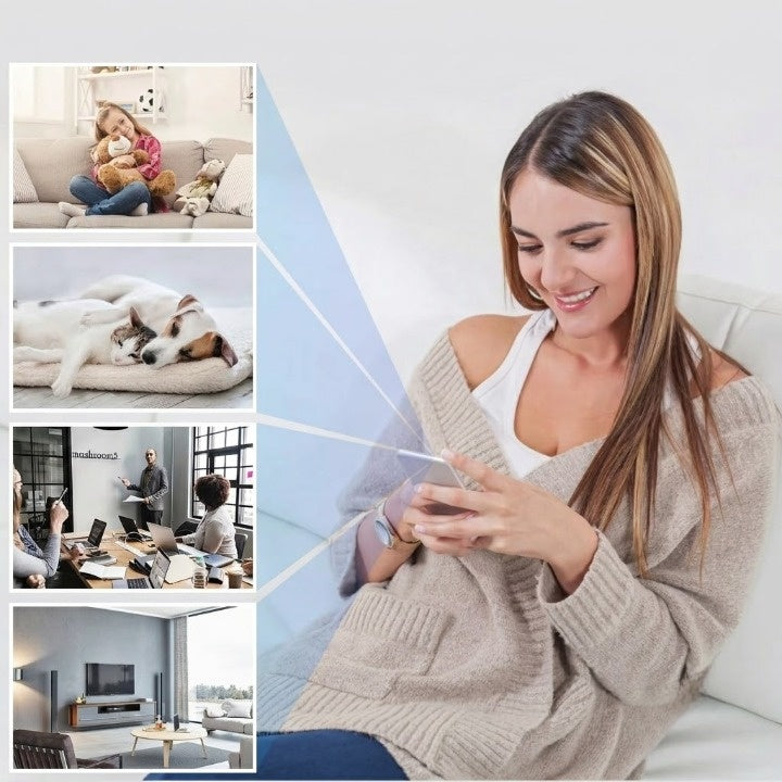 Mini Surveillance Camera Full HD 360-Degree AI Person Detection