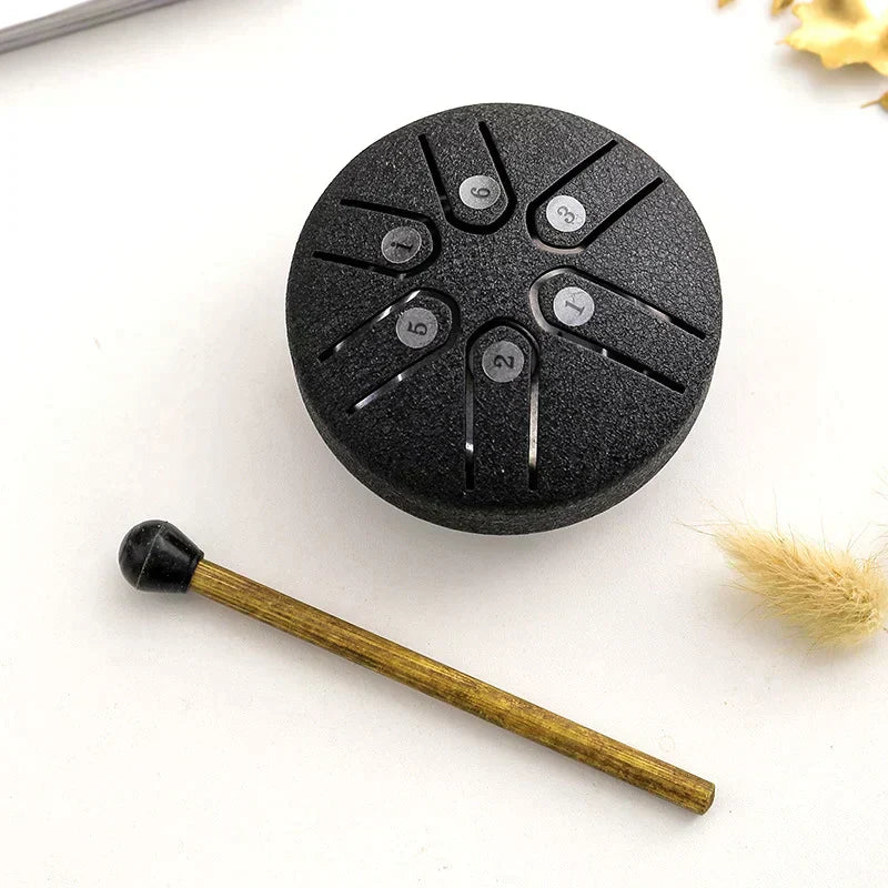 Mini Tongue Drum Metal 6-Note A Major Scale