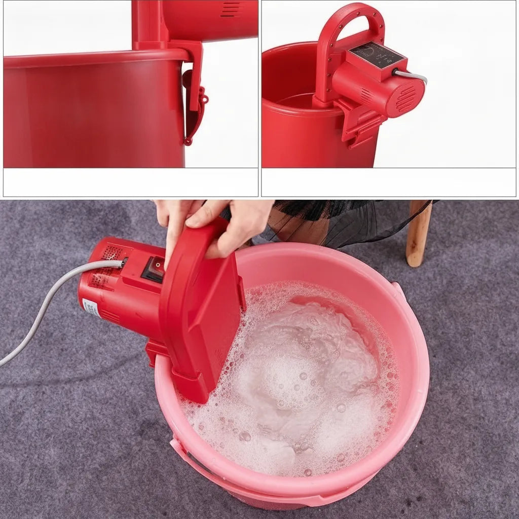 Mini Washing Machine Bucket-Mounted Digital Timer & Water Alarm