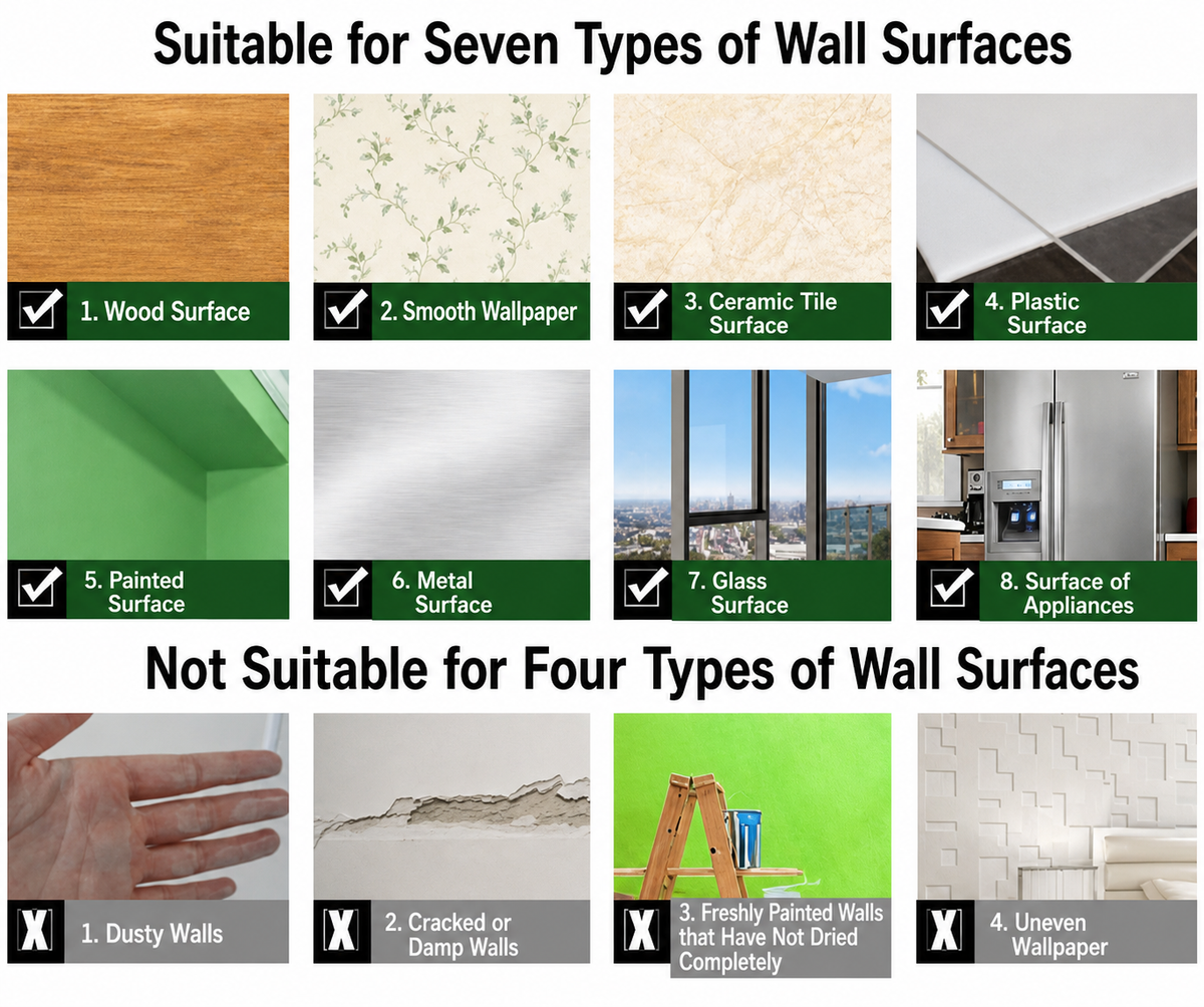 Mirror Film Self-Adhesive Shatterproof Crystal Clear