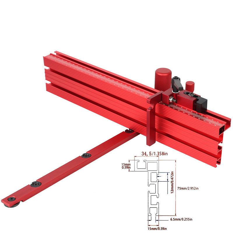 Miter Gauge Adjustable 0–60° Anodized Aluminum
