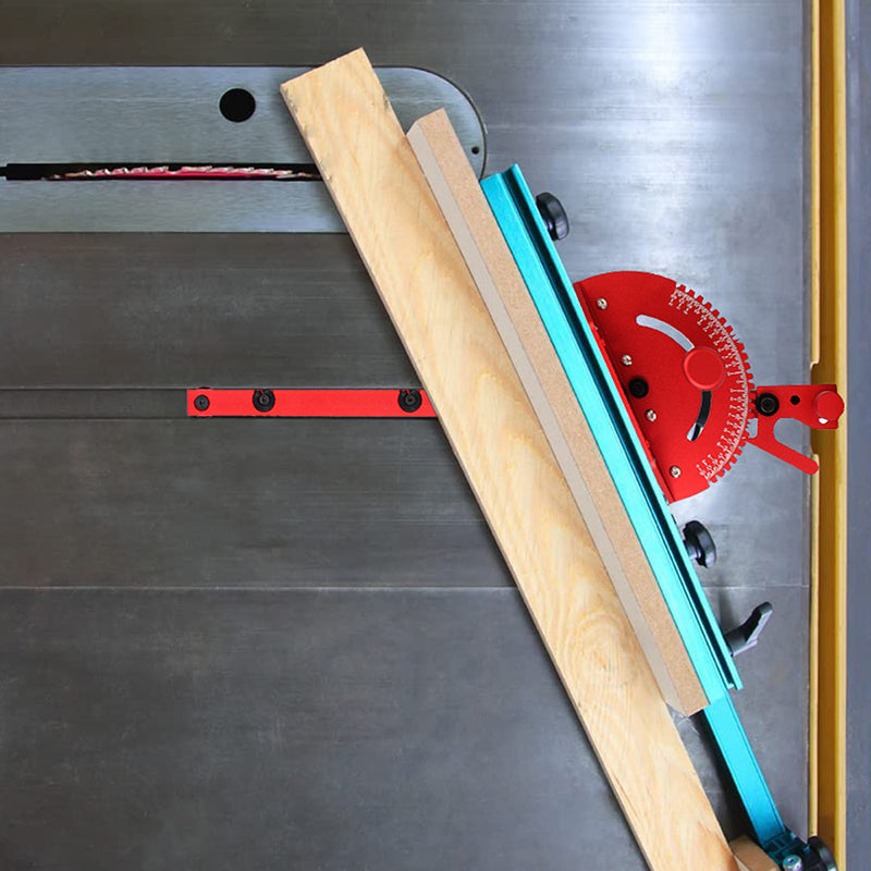 Miter Gauge Anodized Aluminum 0°–60° Non-Slip Rail