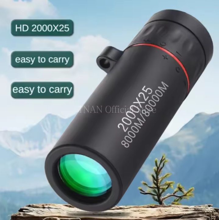 Monocular Telescope 2000x25 HD Pocket-Sized Phone Mount