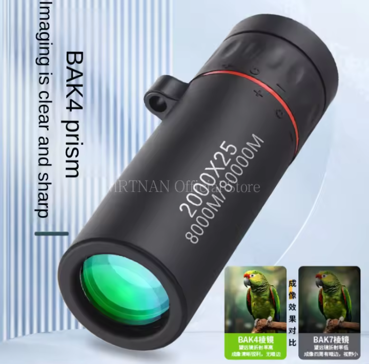 Monocular Telescope 2000x25 HD Pocket-Sized Phone Mount