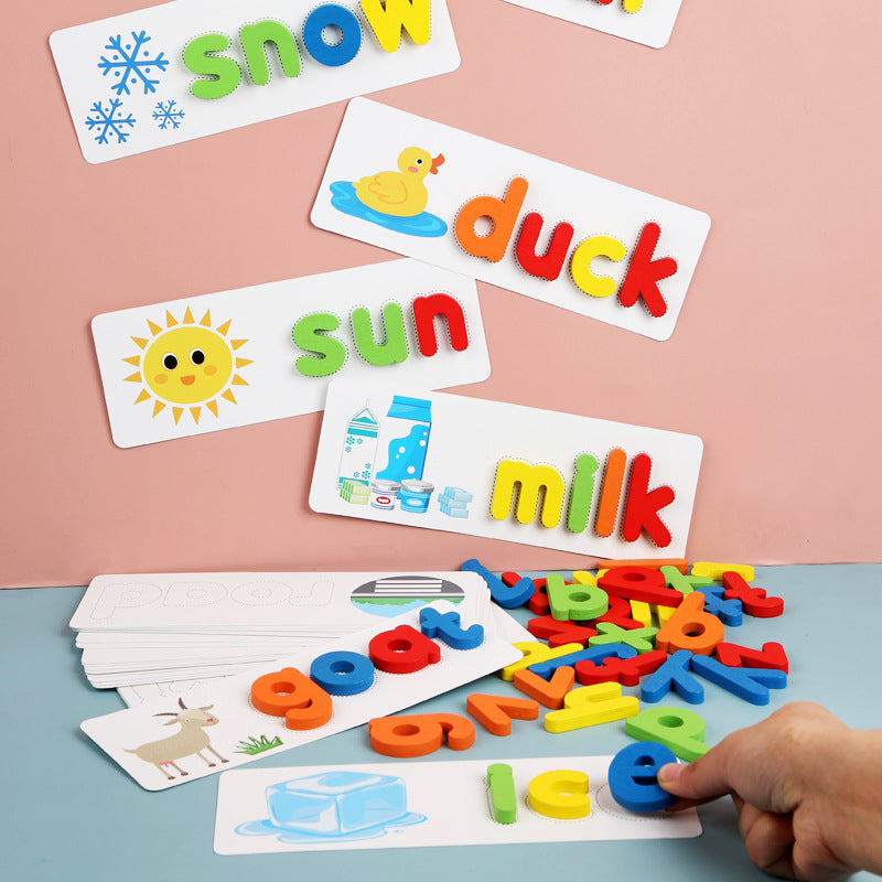 Montessori Spelling Game Set of 52 Eco-Friendly Non-Toxic