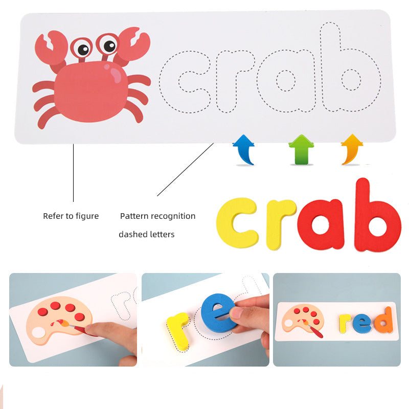 Montessori Spelling Game Set of 52 Eco-Friendly Non-Toxic