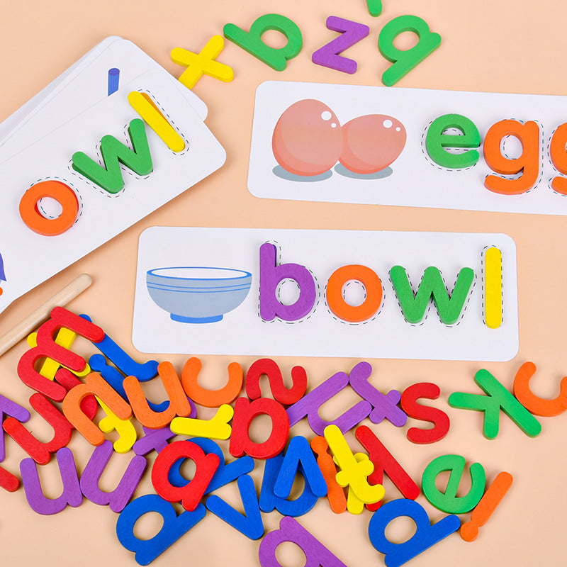 Montessori Spelling Game Set of 52 Eco-Friendly Non-Toxic