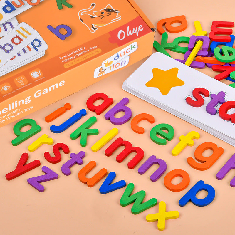 Montessori Spelling Game Set of 52 Eco-Friendly Non-Toxic